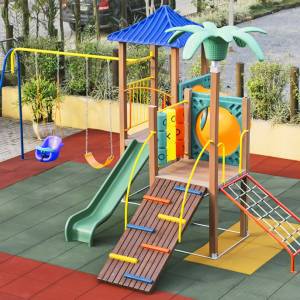 Playground Infantil Pequeno 2 torres - Ecoplay 202